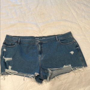 Old Navy Blue Jean Shorts Distressed Denim size 22